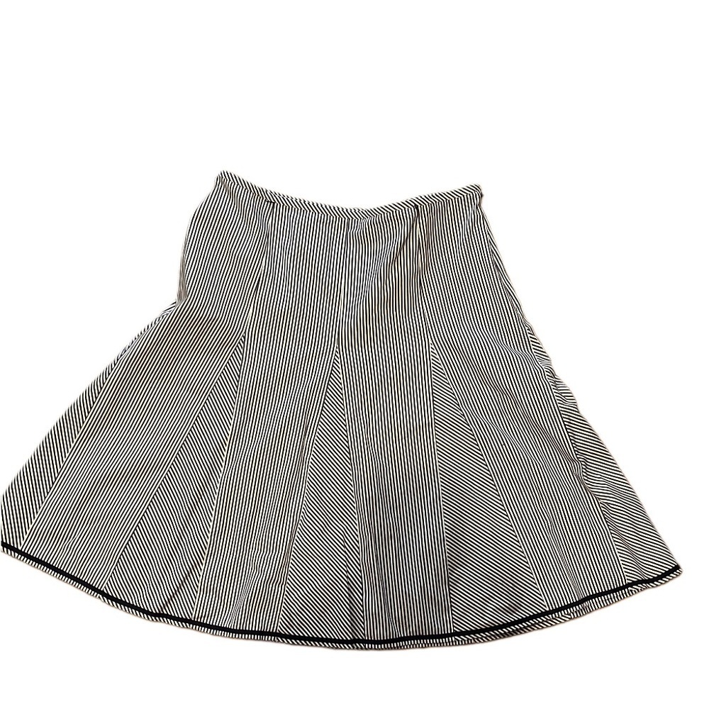 Womens Talbots Blue and White Pleated A-Line Midi Skirt Size 14